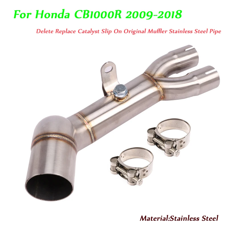 Motorcycle Exhaust Middle Link Pipe Delete Replace Catalyst Original