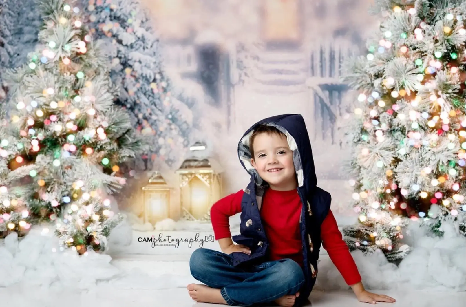Рождественский фон для фотосъемки дети Новорожденные Портретные принадлежности студия реквизит W-3363
