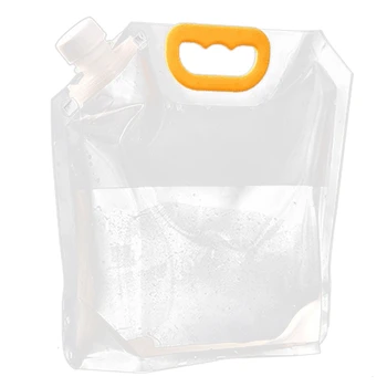 

10x Bulk Beer Packaging Bags Transparent Liquid PET+PA+PE Packaging Nozzle Bag Handle Bag 5L