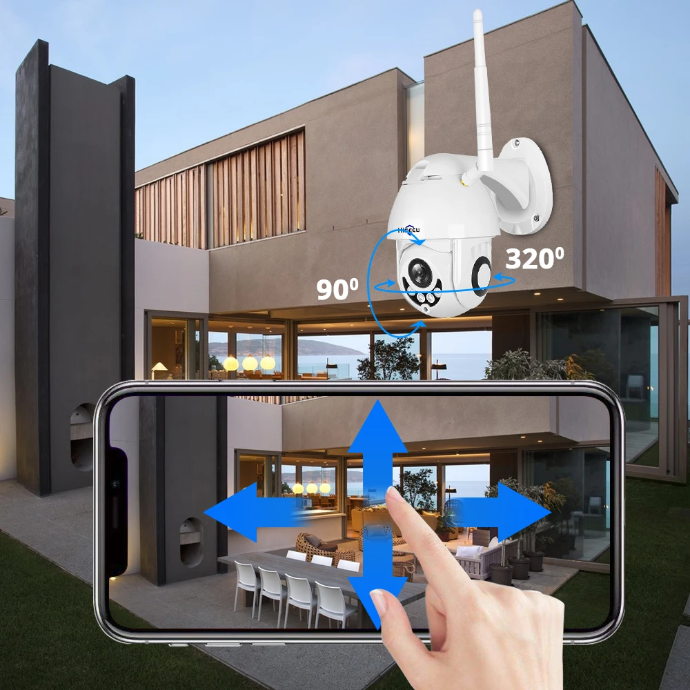 Comprar 1080P WIFI IP cámara PTZ 5X óptico Zoom Speed Dome ONVIF CCTV al aire libre impermeable 2MP cámara de Audio bidireccional hiseue