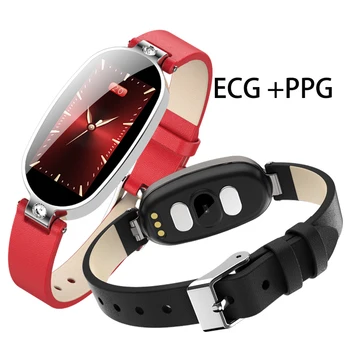 

NEW Smart Fitness Tracker Bracelet PPG ECG Blood Pressure Sleep Monitoring Call Remind Female B79 Color Screen Women Smart Watch