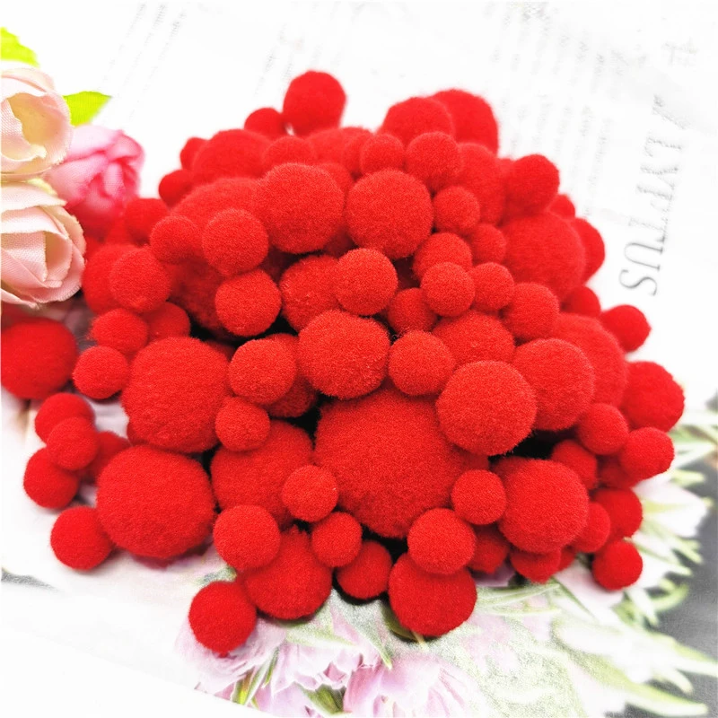 Mini Fluffy Soft Pom Poms Ball Handmade Kids Toys Wedding Decor DIY Sewing Craft Supplies 50g 10/15/20/25mm pom poms craft supplies fluffy ball accessories craft toys craft supplies