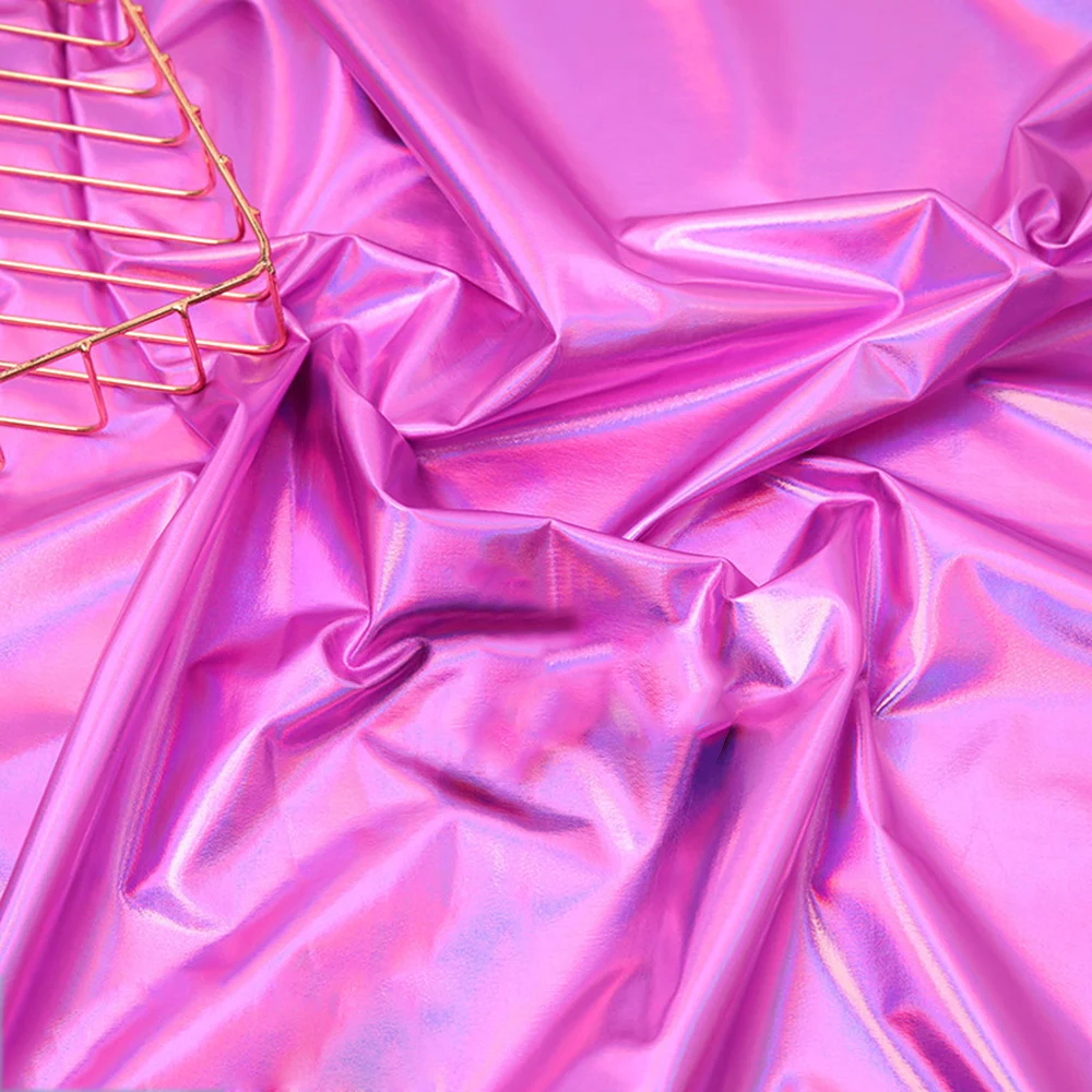 Мечтательный прямоугольник русалка весы ручной работы фон с блестками Лазерная блестящая скатерть Декоративная Ткань Свадебный Декор 100 см x 150 см - Цвет: Deep pink