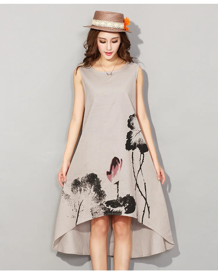 Платье ограниченная по времени распродажа Летняя мода Стиль Китайский традиционный женский халат большие размеры M-6xl