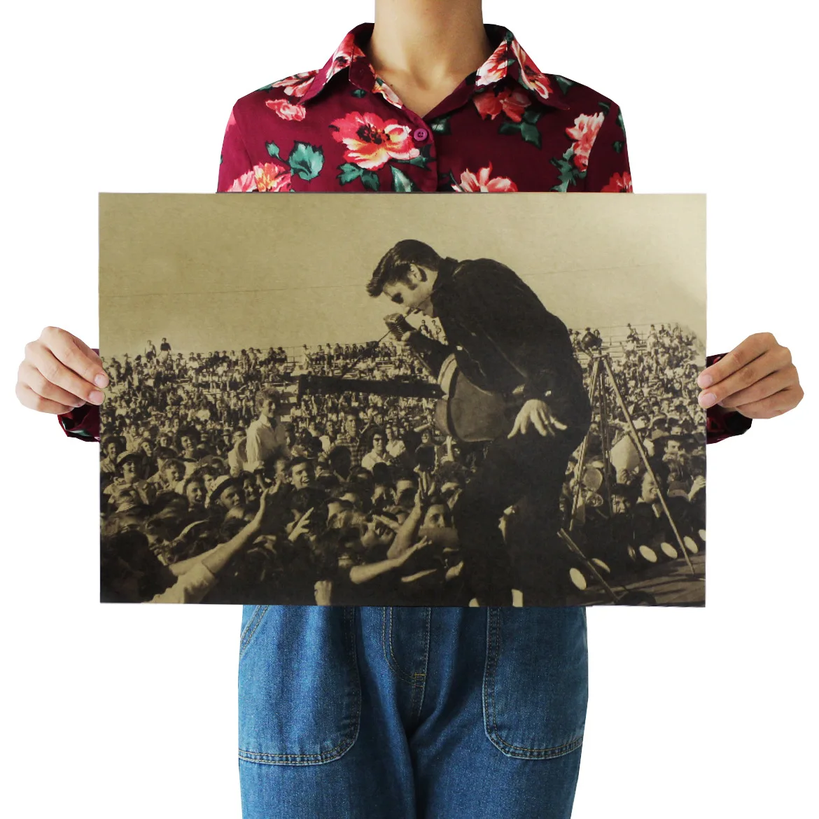 

[B24] Elvis Nostalgic Retro Kraftpaper Poster Indoor Bar Cafe Decorative Painting