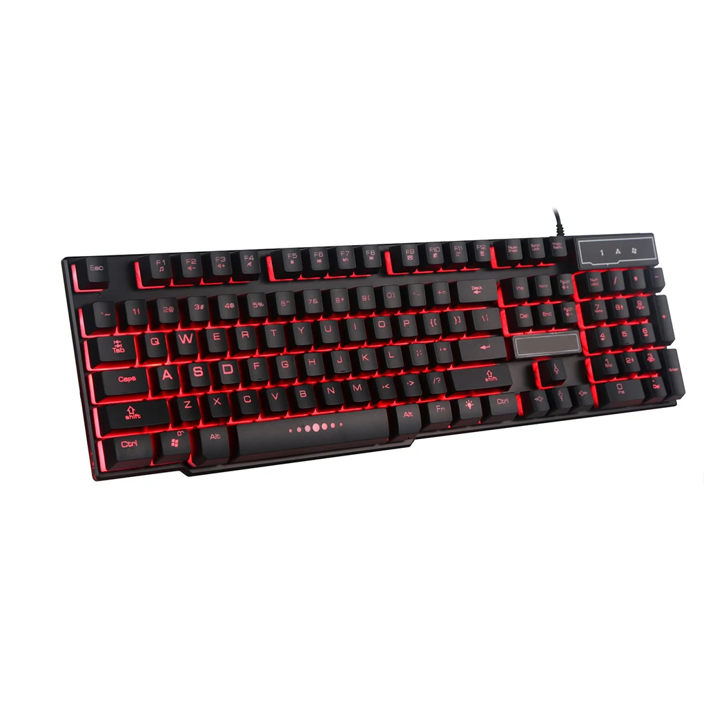 GX50 Keyboard 3 Color/Rainbow LED Backlit USB Wired PC Desktop Laptop Computer Professional Gaming Keyboard