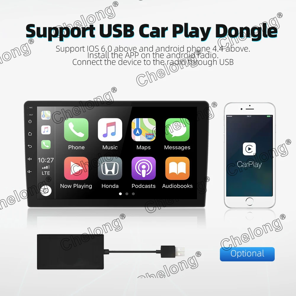 2 din Android 9.0 Ouad Core PX6 Car Radio Stereo GPS Navi Audio Video Player PC Box Wifi BT HDMI AMP 7851 OBD DAB+ SWC 4G+ 32G