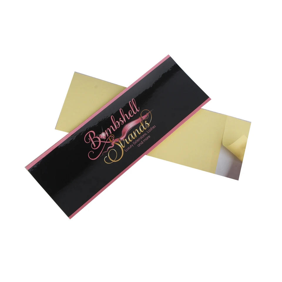 wrap sticker 100pcs Индивидуальные человеческие девственные наращивание волос пучки упаковки, атласная шарф повязка на голову, мешок, бирки и наклейки этикетки, Крышка Капота - Цвет: wrap sticker 100pcs