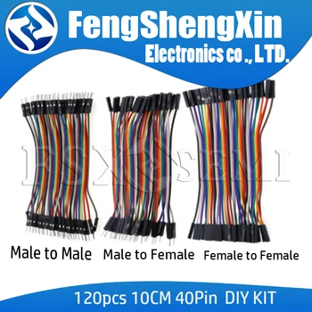 

120pcs Dupont Line 10CM 40Pin Male to Male + Male to Female and Female to Female Jumper Wire Dupont Cable for Arduino DIY KIT