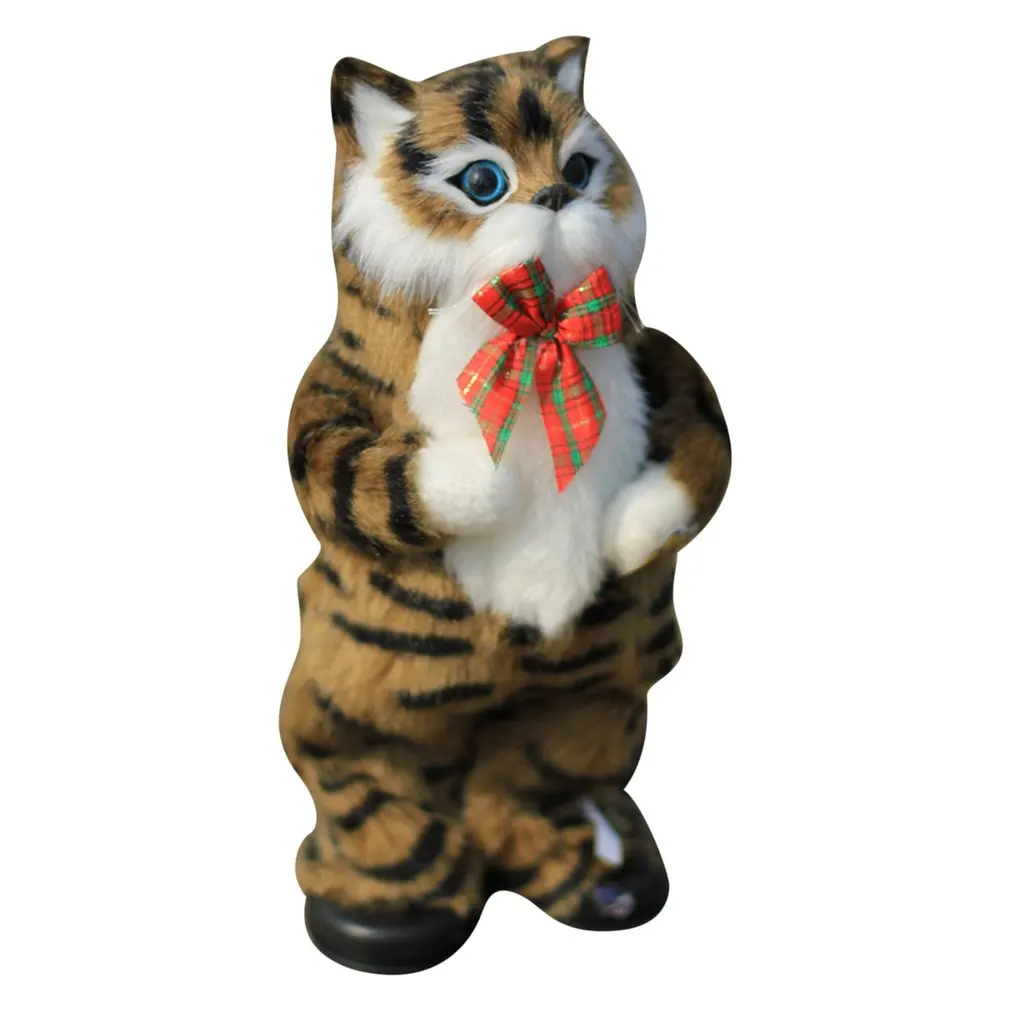 Chat de Simulation mignon chat jaune électrique chantant et dansant chat poupée cadeau enfants jouets interactifs cadeau d'anniversaire