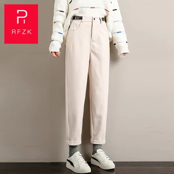 

Rfzk 2020 New Winter Autumn Pants High Waist Women's Pencil Pants Casual Solid Harem Pants Female Female Long Trousers Hot Sale