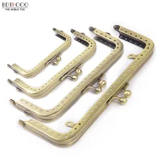 

Wholesale 8.5/10.5/12.5 /15.5/18.5cm Square Metal Purse Frame Handle for Clutch Bag Handbag Accessories Making Kiss Clasp Lock