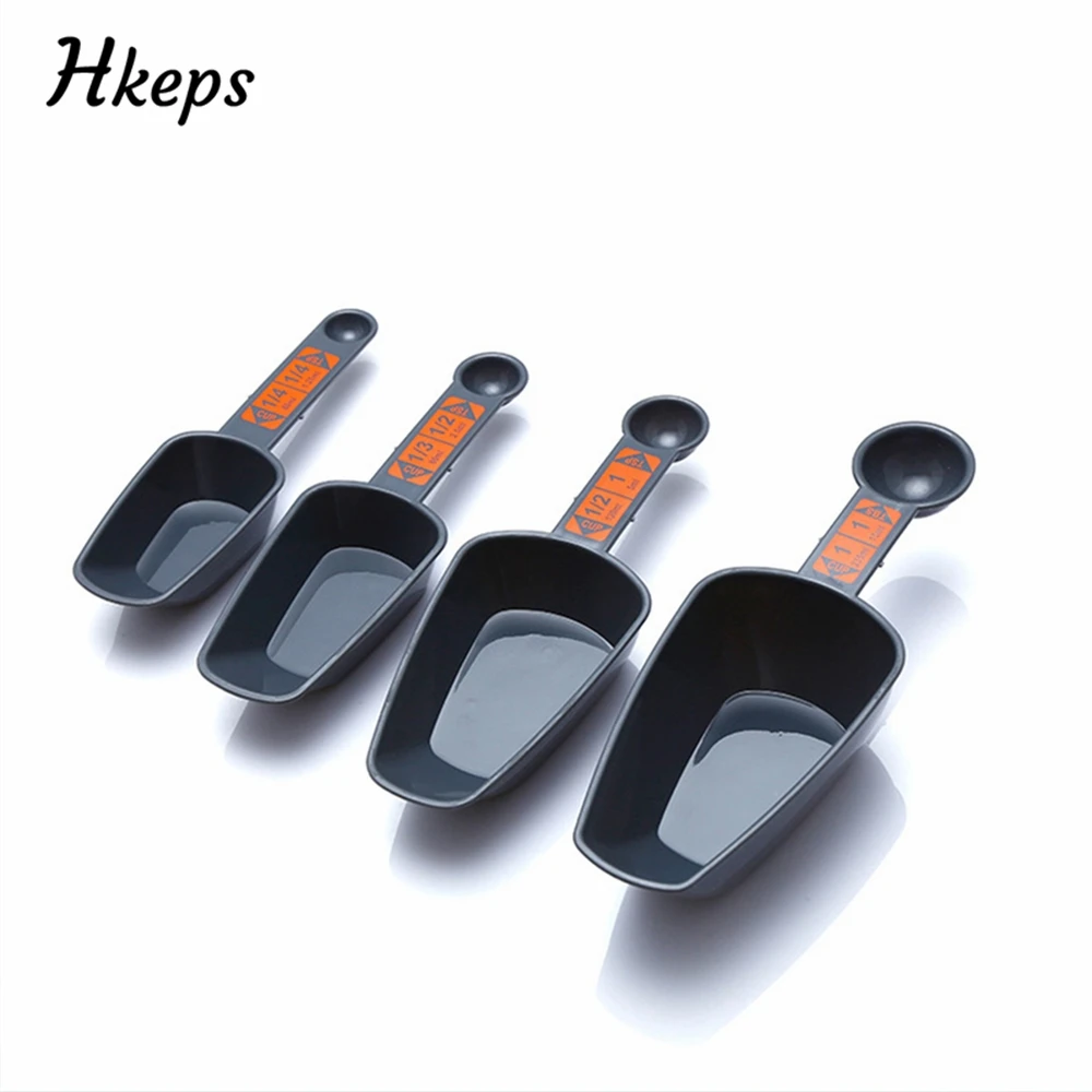 

4PCS/Set Digital Square Measuring Spoons And Measuring Cups Scoops Scale For Milk Coffee Powder Kitchen Baking Measuring Tools