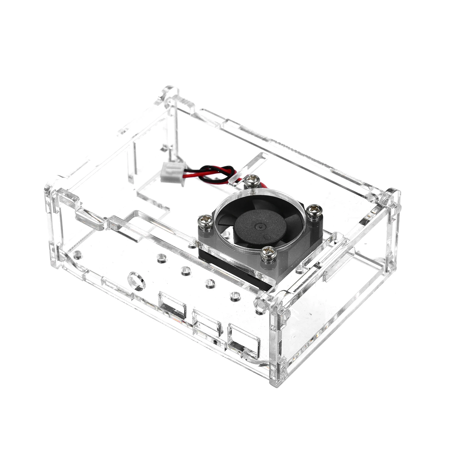 Прозрачный акриловый корпус корпуса с охлаждающим вентилятором для Raspberry Pi Модель B+ и Raspberry Pi 4 Модель B TRIXES