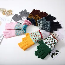 

Unisex Half-finger Cycling Mittens Women Men Outdoor Winter Warm Thick Knit Wool Fingerless Writing Touch Screen Driving Gloves