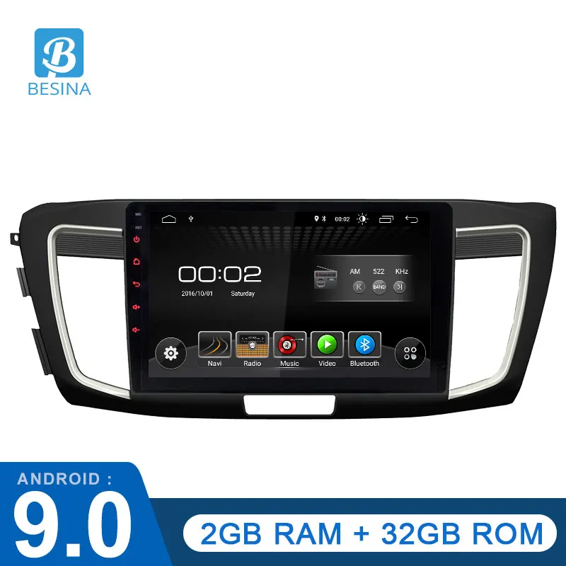 

Besina Android 9.0 Car Multimedia Player For HONDA ACCORD 9 2013 2014 2015 WIFI GPS Navigation 1 Din Car Radio Stereo Audio IPS