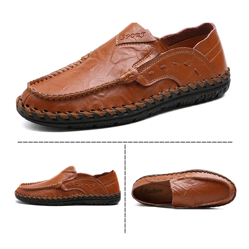 Leather Casual Shoes Mens 2020 New Summer Sewing Low-top Men Shoes Sneakers Comfortable Slip on Shoes for Men ET869 (17)