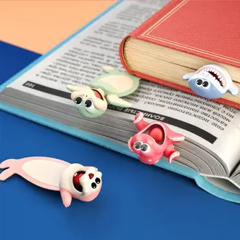 

Marine Stereo Cartoon Marker Animal Bookmarks Original Stationery Bookmark Material Children Cute Funny Gift School Student B8K8