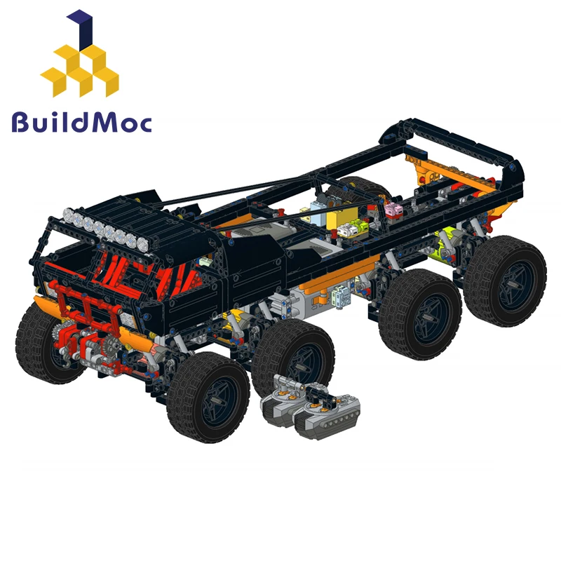 BuildMOC power MOC 2180 Fox 8x8x8, блоки дистанционного управления для внедорожников, комплекты кирпичей, детский подарок