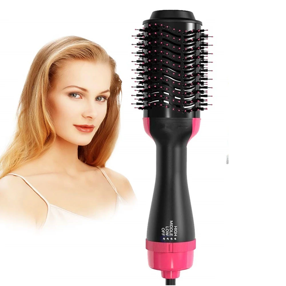 Фен для волос с горячим воздухом и объемом салонная щетка укладки отрицательным