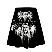 Ghostemane плиссированные клетчатые юбки женские с высокой талией Готическая 3D юбка Harajuku танцы рок хип хоп Короткие мини юбки женские