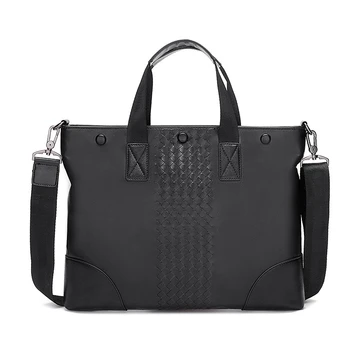 

New Men Briefcases Leather Waterproof High Quality Fashion Luxury Business Bag