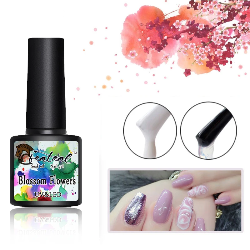Beateal 8 ミリリットルネイル花ジェルポリッシュホワイト クリアネイルアート Diy 咲くゲル Uv ネイルジェルバニオンシールドワニス Nail Gel Aliexpress
