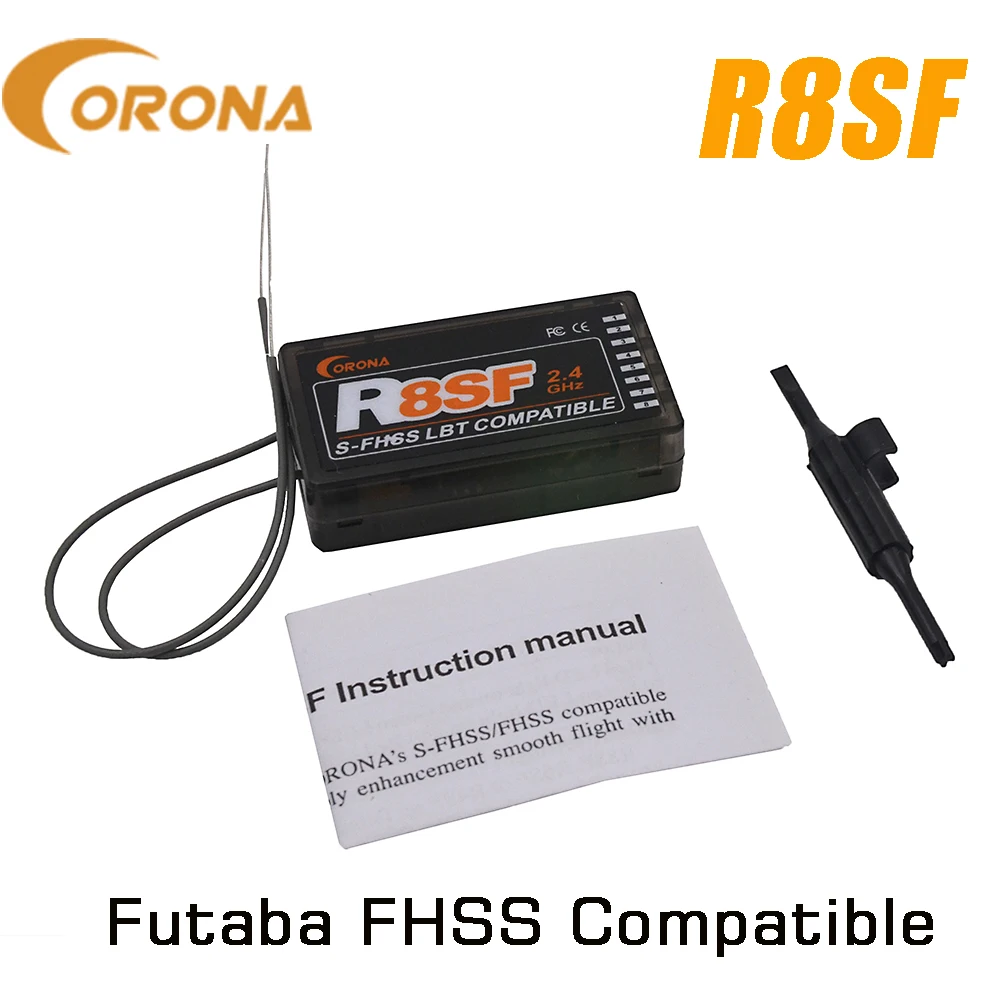 Corona 2 4G R8SF S FHSS/FHSS 8 канальный ресивер совместимая FUTABA T6 14SG|Детали и аксессуары| |