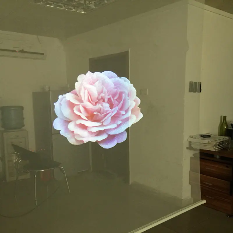 Sunice 1.52x3m Transparent Holographic Rear Projection Film For Shopping Window Airport 60''x118''
