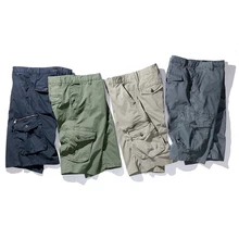 Мужские военные карго шорты Свободные мульти карманы Большой размер Камуфляж хип хоп Falda Hombre мужские Шорты повседневные хлопковые шорты