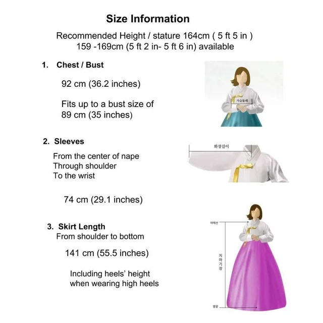 Hanbok Korean Traditional Women Dress Suitsen