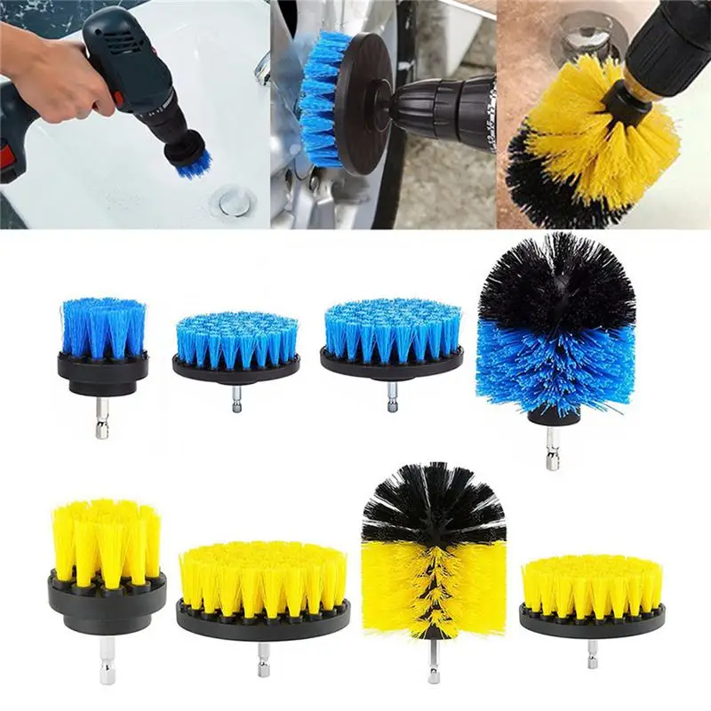 

4Pcs 2/3.5/4/5 Inch Electric Drill Brush Bathroom Surfaces Tub, Tile and Grout All Purpose Power Scrubber Cleaning Kit