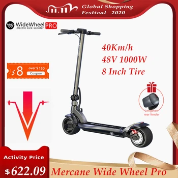 

Mercane Wide Wheel Pro Smart Electric Scooter 48V 1000W Kickscooter Dual Motor Disc Brake Skateboard