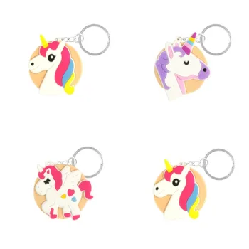 

1PCS Cute Unicorn Key Cover PVC Protective Key Case Cap Head Cover Lovely anime Figures Key Pendant Fashion Trinket Accessory