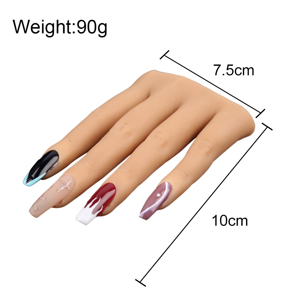 Silicone Model Hand Fake Hand Nail Practice Adult 3D Female Display  Mannequin