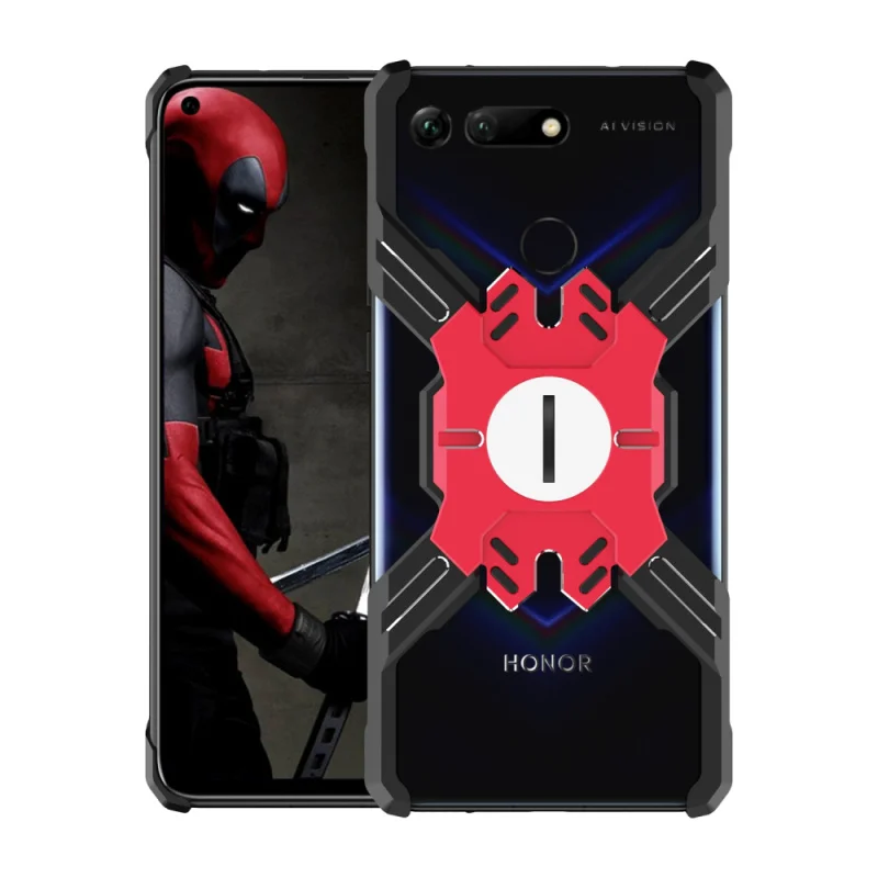 Marvel Hero Elements Aluminum Metal Bumper Case For Huawei Honor View 20 V20 Thin Hard Shockproof Phone Case Cover Honor View 20 - Color: Black Red