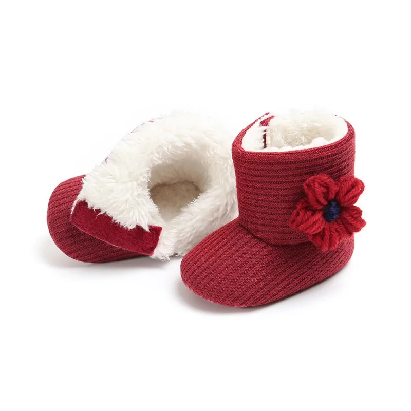 Зимние ботинки; обувь для маленьких девочек и мальчиков; Детские кроссовки с бантом для новорожденных