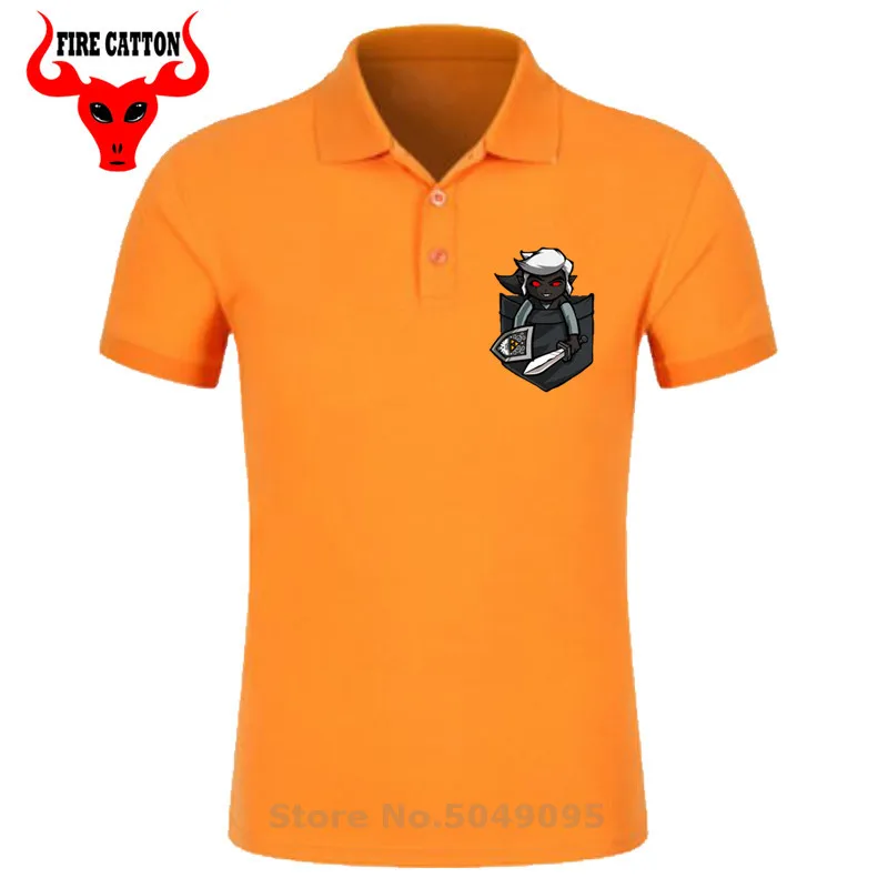 Orange Трендовая футболка-поло с карманом и темным звеном для мужчин, короткий рукав, легенда о Зельде, поло, рубашки унисекс, хлопок высокого качества, однотонные, разноцветные, одежда, коллекционные игрушки, рубашка для любителей игр, популярная одежда Zelda - Цвет: Orange