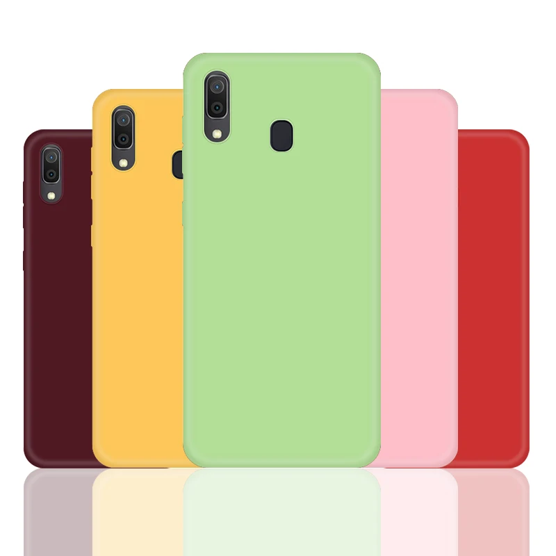 Защитный Мягкий силиконовый чехол из ТПУ для samsung Galaxy A10 A20 A30 A40 A50 A60 A70 A750 яркий