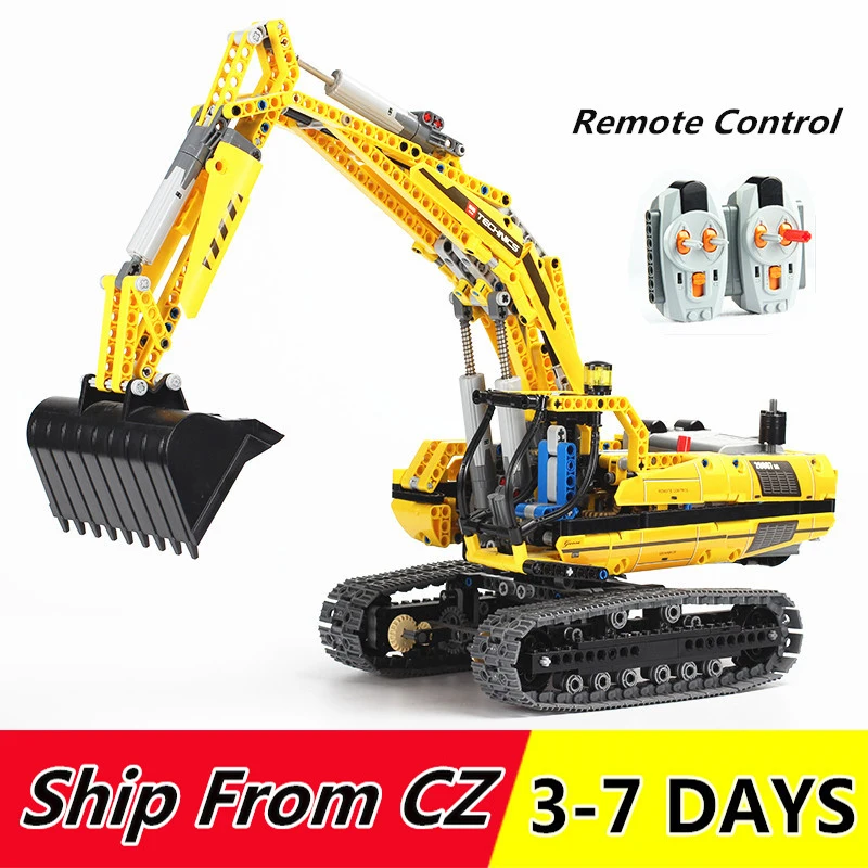 

20007 20005 Technic Motorized Excavator 1123PCS Compatible 8043 3245 RC Truck building Blocks bricks with motor
