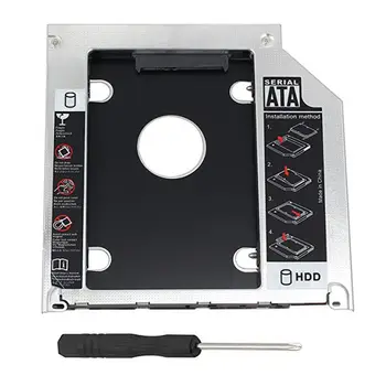 

Hard Drive Caddy Tray 9.5mm Universal SATA 2nd HDD HD SSD Enclosure Hard Drive Caddy Case Tray, for 9.5mm Laptop CD / DVD-ROM Op