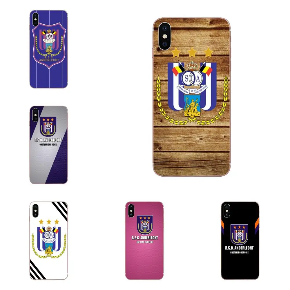 

For Rsc Anderlecht Soft Silicone TPU Transparent Coque For Apple iPhone 4 4S 5 5C 5S SE 6 6S 7 8 Plus X XS Max XR