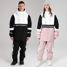 Windproof Fleece Women Snow Set Sport Hooded Men Ski Suit Sweatshirt Pant Female Snowboard Outfit Thermal Man Costume Clothes