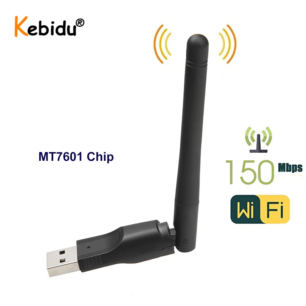 Мини-USB Wifi адаптер MT7601 150 Мбит/с высокоскоростной Wi-Fi Ethernet USB WiFi ресивер для DVB S2 T2