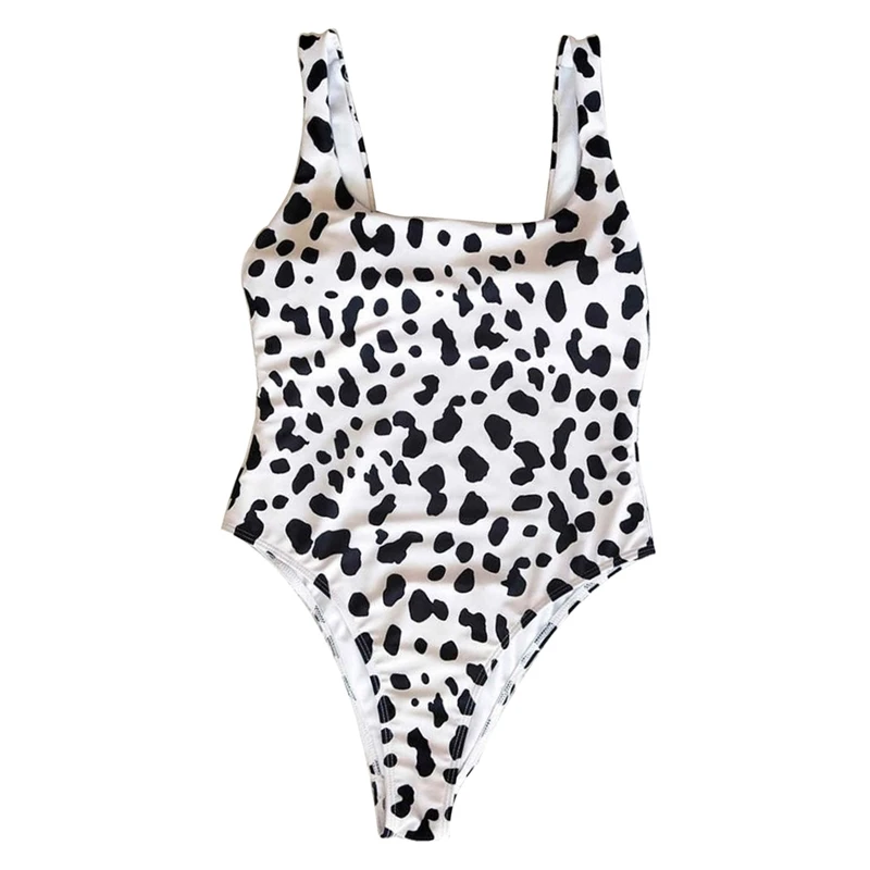 

TOP!-One Piece Swimsuit Women Swimwear Female Bather Bathing Suit Leopard Print M