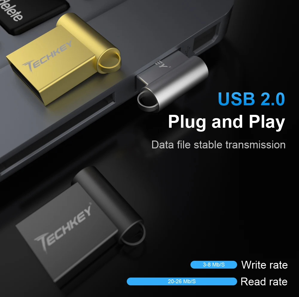 TECHKEY Memory Stick устройство для хранения мини-ручка флешки 8 Гб 16 Гб 64 ГБ 32 ГБ Usb-флэш-накопитель Usb-ключ портативный супер