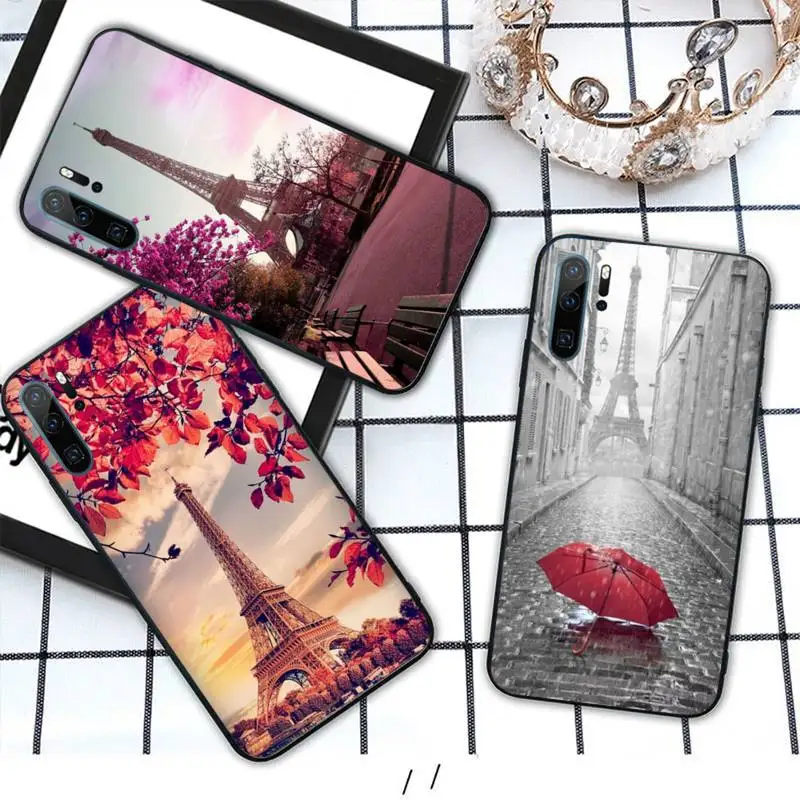 

Eiffel Tower Luxury high Phone Case For Huawei P9 P10 P20 P30 Pro Lite smart Mate 10 Lite 20 Y5 Y6 Y7 2018 2019