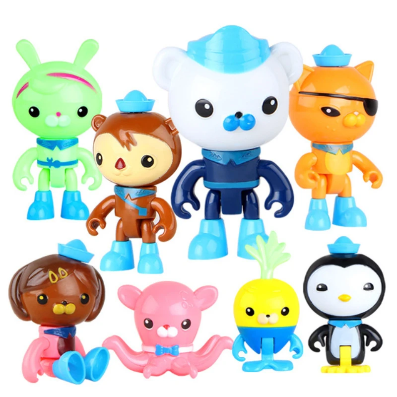 Toys Hobbies Tv Movie Character Toys 8pcs Set Octonauts Figure Captain Barnacles Kwazii Cat Peso Doll Cake Topper Toy
