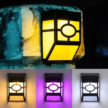 

1pcs 4pcs Retro LED Flame Lamp Solar Energy Waterproof Courtyard Garden Outdoor Landscape Wall Light Night Light Solar Powered