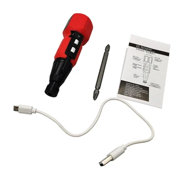 

Mini 3.6V Cordless Screwdriver Manual and Auto USB Rechargeable Screwdriver High Brightness LED Shank 6.35mm Quick Release